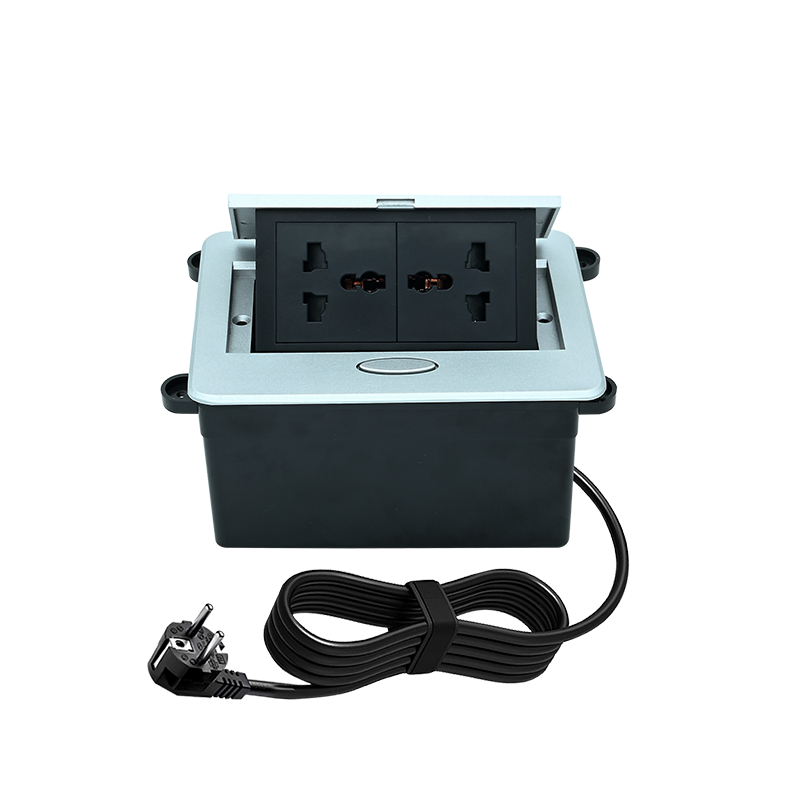 Pop-up square desktop socket